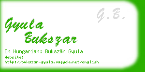gyula bukszar business card